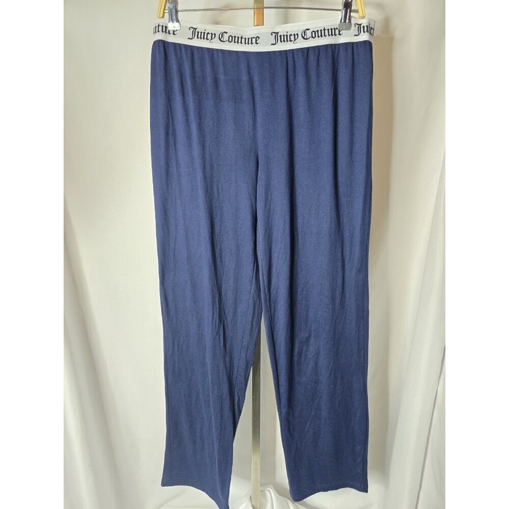 Juicy Couture Rhinestone Sleepwear/Loungewear 2 Pc Set Navy Blue Size LARGE - Picture 10 of 11